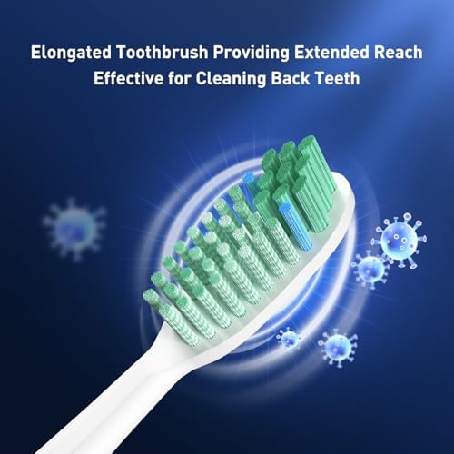 Cabezas de Repuesto para Cepillo de Dientes Blanqueador Compatibles con Cepillo Eléctrico Sonic TAO Clean - Repuestos, Cerda Media, Blanca - imagen 3