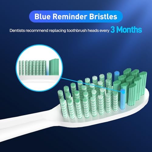 Cabezas de Repuesto para Cepillo de Dientes Blanqueador Compatibles con Cepillo Eléctrico Sonic TAO Clean - Repuestos, Cerda Media, Blanca - imagen 4