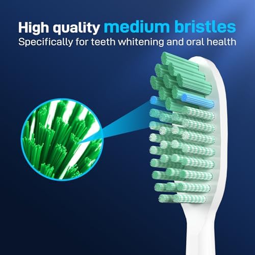 Cabezas de Repuesto para Cepillo de Dientes Blanqueador Compatibles con Cepillo Eléctrico Sonic TAO Clean - Repuestos, Cerda Media, Blanca - imagen 6
