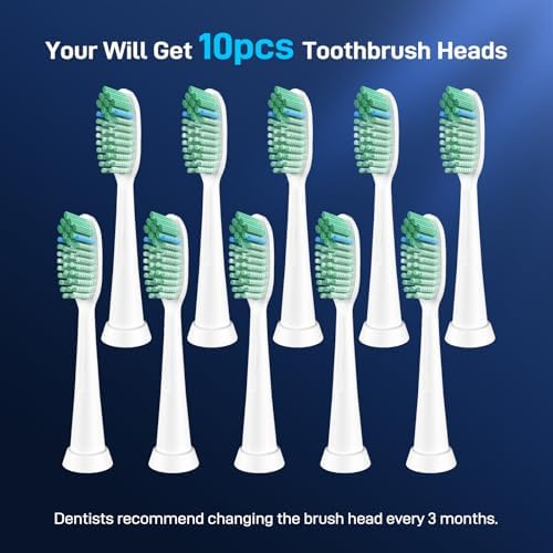 Cabezas de Repuesto para Cepillo de Dientes Blanqueador Compatibles con Cepillo Eléctrico Sonic TAO Clean - Repuestos, Cerda Media, Blanca - imagen 7