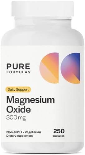 Magnesio Óxido PureFormulas 300 mg – Corazón Saludable, Relajación, Soporte Inmunológico, Cápsulas Vegetarianas No-OGM – 250 Unidades - imagen 1
