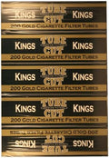 Tobillos de Cigarrillo Gambler Gold King Tube Cut, 200 Piezas (Paquete de 5) - imagen 1