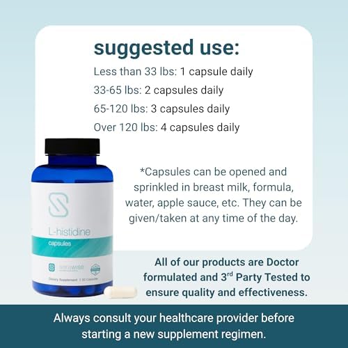 Cápsulas de L-Histidina 600 Mg de Serawise por la Dra. Ana María Temple | Aminoácido Innovador para Piel Clara | Seguro para Niños y Bebés | 60 - imagen 7