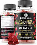 Gomitas de Calcio 5 en 1 para Mujeres y Hombres con Magnesio, Vitamina B12, K2 y D3 | Suplemento Vegano de Calcio (100mg) y Magnesio (50mg) - imagen 1