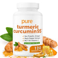 Suplemento de Cúrcuma Curcumina 95 1000mg - Complejo de Cúrcuma 95% con Propolis, Jengibre, Aceite MCT, Vitamina C Liposoluble y Pimienta Negra, Sin - imagen 1