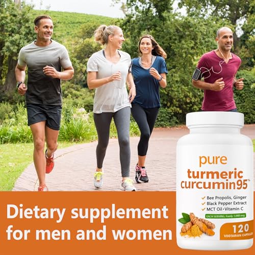 Suplemento de Cúrcuma Curcumina 95 1000mg - Complejo de Cúrcuma 95% con Propolis, Jengibre, Aceite MCT, Vitamina C Liposoluble y Pimienta Negra, Sin - imagen 7