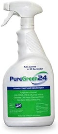 Desinfectante PURE GREEN 24 Seguro y Efectivo 32oz - Elimina gérmenes mortales como RSV, COVID-19, Norovirus, MRSA y más, sin químicos tóxicos, - imagen 1