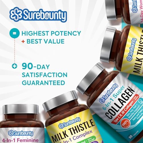Complejo Multi Colágeno Surebounty, Tipo I, II, III, 6 en 1, Super Colágeno con Vitamina C, Ácido Hialurónico, Biotina, Cúrcuma, Pimienta Negra, - imagen 8
