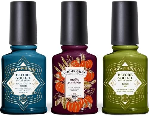 Poo-Pourri Spray para Inodoro Antes de Ir, Pack de Variedad Primavera 2 Oz – Maple Pumpkin Sugar y Balsam Bum - imagen 1