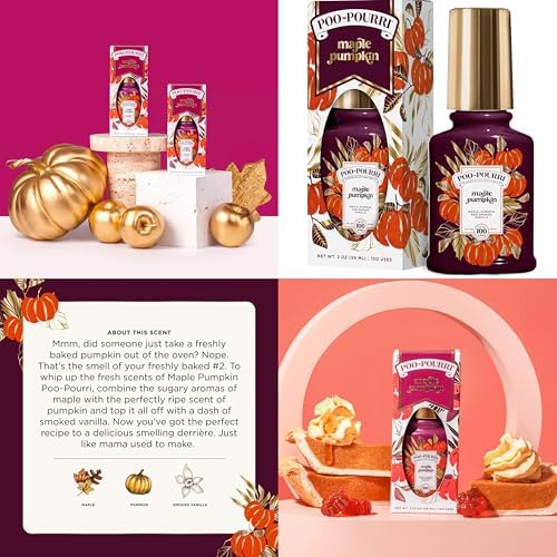 Poo-Pourri Spray para Inodoro Antes de Ir, Pack de Variedad Primavera 2 Oz – Maple Pumpkin Sugar y Balsam Bum - imagen 4