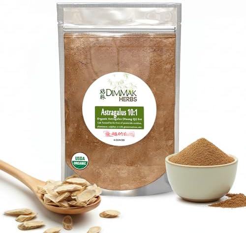 Extracto de Raíz de Astrágalo Orgánico Dimmak Herbs 10:1 en Polvo (Tónico Inmunológico Ultra Potente) - Huang Qi para Vitalidad y Soporte de - imagen 1