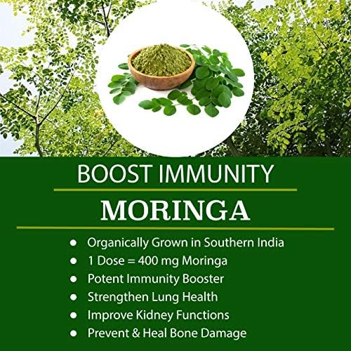 Cápsulas Orgánicas Veganas de Super Greens con Ashwagandha - Apoyo Inmunológico con Nutrientes Naturales: Chlorella, Moringa, Espirulina, Cúrcuma, - imagen 4