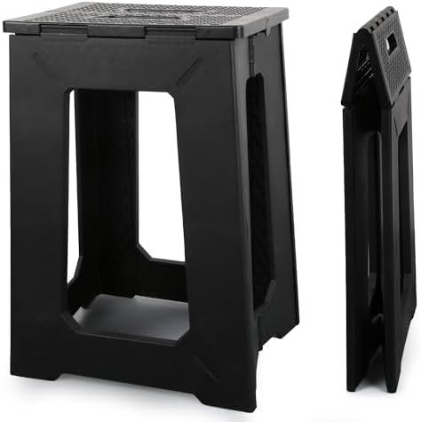 Taburete Esquinero Plegable Impermeable de Plástico ProTraverse para Baño - Banco Antideslizante para Ducha/Bañera, Soporta hasta 150 kg, 17.7 - imagen 1