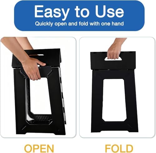 Taburete Esquinero Plegable Impermeable de Plástico ProTraverse para Baño - Banco Antideslizante para Ducha/Bañera, Soporta hasta 150 kg, 17.7 - imagen 4