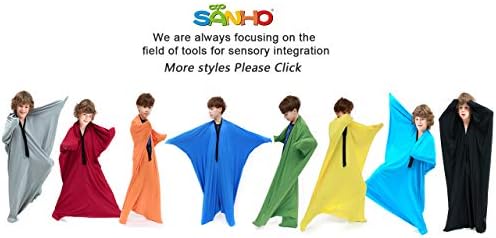 Saco Sensorial de Movimiento Dinámico SANHO, Grande, 9-12 años, 56''HX28''W, Ideal para Altura: 52-61, Versión Actualizada, Naranja - imagen 6