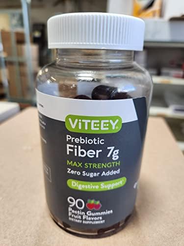 Gomitas de Fibra Prebiótica Viteey para Adultos, 7g - Suplemento Digestivo Vegano, Sin Azúcar, Sin Gluten - 90 Unidades - imagen 7