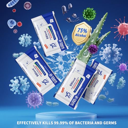Toallitas Desinfectantes BBlove 75% Alcohol Sin Fragancia, Hidratantes con Aloe Vera, Paquete a Granel de 200 Piezas, 50 Pzas x 4 Paquetes - imagen 3