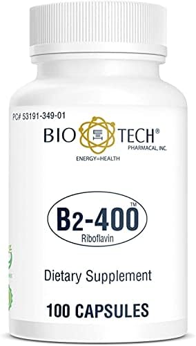 Bio-Tech Pharmacal B2-400, 100 Cápsulas – Suplemento Natural – Apoya la Claridad y Productividad – Sin Lácteos, Pescado, Gluten, Cacahuate, Mariscos, - imagen 1