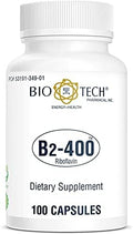 Bio-Tech Pharmacal B2-400, 100 Cápsulas – Suplemento Natural – Apoya la Claridad y Productividad – Sin Lácteos, Pescado, Gluten, Cacahuate, Mariscos, - imagen 1