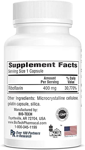 Bio-Tech Pharmacal B2-400, 100 Cápsulas – Suplemento Natural – Apoya la Claridad y Productividad – Sin Lácteos, Pescado, Gluten, Cacahuate, Mariscos, - imagen 4