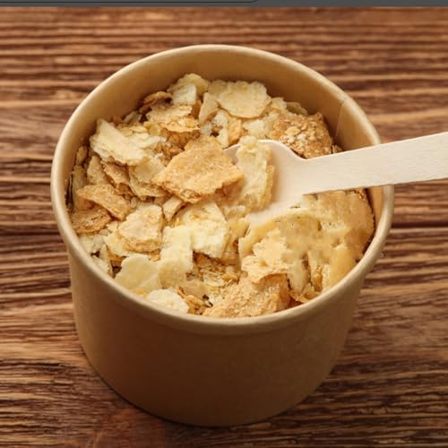CEZOOWYEX 100 Piezas de Contenedores de Papel con Tapa, Tazas de Cartón para Helado de 8 Oz, Bowls Reutilizables para Sopa Caliente, Marrón - imagen 6