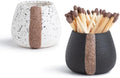 Soporte Cerámico para Fósforos Amarcado con Striker - Set de 2 - Accesorios para Velas - Regalos para Amantes de las Velas - Regalo de Inauguración - - imagen 1