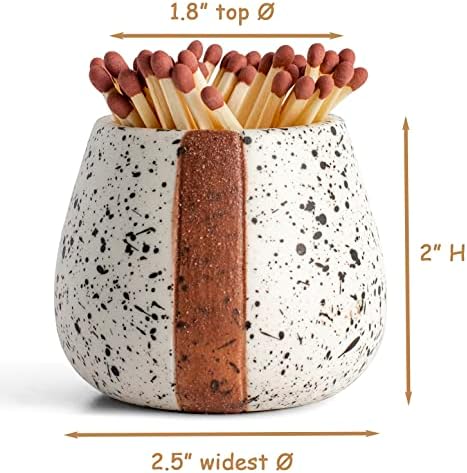 Soporte Cerámico para Fósforos Amarcado con Striker - Set de 2 - Accesorios para Velas - Regalos para Amantes de las Velas - Regalo de Inauguración - - imagen 5