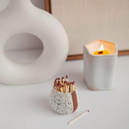 Soporte Cerámico para Fósforos Amarcado con Striker - Set de 2 - Accesorios para Velas - Regalos para Amantes de las Velas - Regalo de Inauguración - - imagen 7