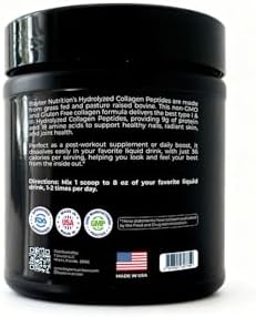 Colágeno Hidrolizado Bayter Nutrition Tipos I y II, Sin Sabor, 100% de Res Alimentada con Pasto, No Transgénico, Sin Gluten, Sin Aditivos Artificiales - imagen 3