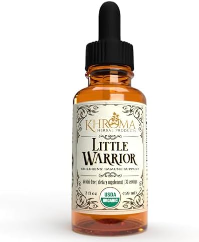 Little Warrior - Potenciador de Inmunidad Orgánico para Niños - Suplemento Líquido Delicioso de 2 oz - por Khroma Herbs - imagen 1