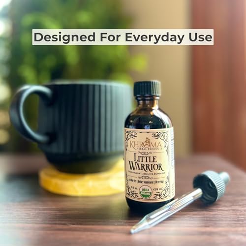 Little Warrior - Potenciador de Inmunidad Orgánico para Niños - Suplemento Líquido Delicioso de 2 oz - por Khroma Herbs - imagen 5