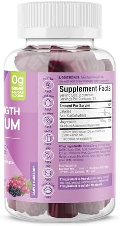SUKU Vitamins - Magnesio Mega Fuerza - 177 mg de Gomas de Bisglicinato de Magnesio para Función Muscular - Sabor Uva y Mora (50 piezas) - imagen 3