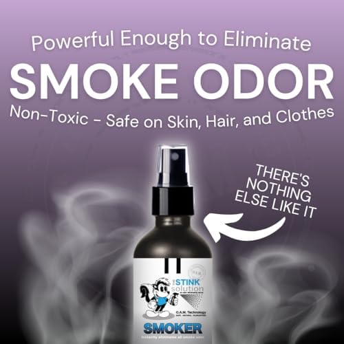 Eliminador de Olores de Humo The Stink Solution - Quita Completamente el Olor a Humo de Casa, Auto, Ropa, Cabello y Más - Botellas de 4 oz en Bambú, - imagen 3