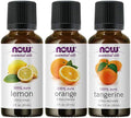 Now Foods Paquete de 3 Aceites Esenciales Variedad Mezcla Cítrica - Naranja, Mandarina, Limón - imagen 1