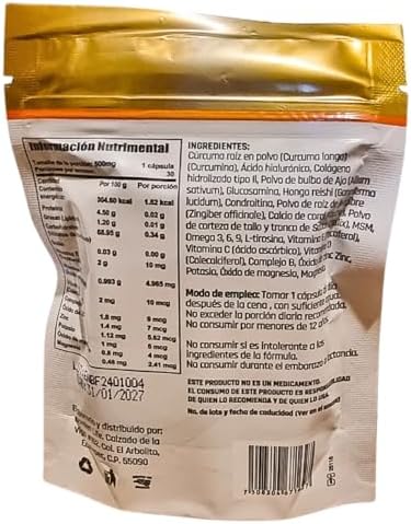 Suplemento Dietético B-FLX Ácido Hialurónico 30 Cápsulas de 500 mg 100% Original - imagen 2