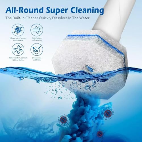Recargas de 60 Piezas para Cepillo de Inodoro Clorox, Almohadillas Desechables para Limpiar Baños, Compatible con la Mayoría de Sistemas de Inodoro - imagen 2