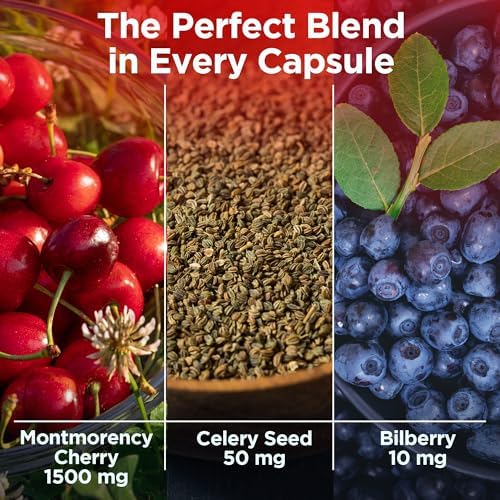 Cápsulas de Extracto de Cereza Ácida Truevantage Nutrition con Extracto de Semilla de Apio y Arándano para Soporte Articular, Recuperación Muscular y - imagen 5