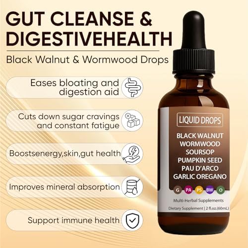 FWPTEI Limpieza Intestinal Suave con Extracto de Nogal Negro, Ajenjo y Clavo, con Semilla de Calabaza, Pau D'Arco y Guanábana (1) - imagen 5