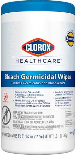Toallitas Germicidas Clorox Healthcare con Blanqueador COX30577 - imagen 1