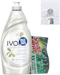 Jabón Líquido para Platos GLOBAL PACKING SOLUTIONS Ivory, Aroma Clásico, Suave para Manos, 24 Fl Oz + Esponja Scotch Brite de Alta Resistencia - imagen 1