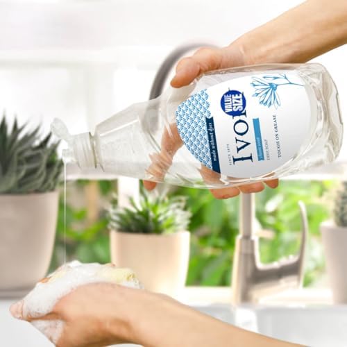 Jabón Líquido para Platos GLOBAL PACKING SOLUTIONS Ivory, Aroma Clásico, Suave para Manos, 24 Fl Oz + Esponja Scotch Brite de Alta Resistencia - imagen 2