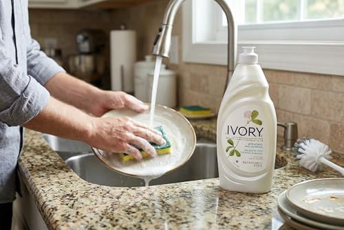 Jabón Líquido para Platos GLOBAL PACKING SOLUTIONS Ivory, Aroma Clásico, Suave para Manos, 24 Fl Oz + Esponja Scotch Brite de Alta Resistencia - imagen 4