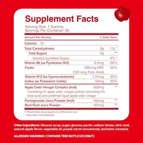 Gomitas de Vinagre de Sidra de Manzana Feel Great para Niños | Ricas en Enzimas Digestivas y Antioxidantes Naturales | Vegan | 60 Días de Suministro - imagen 4