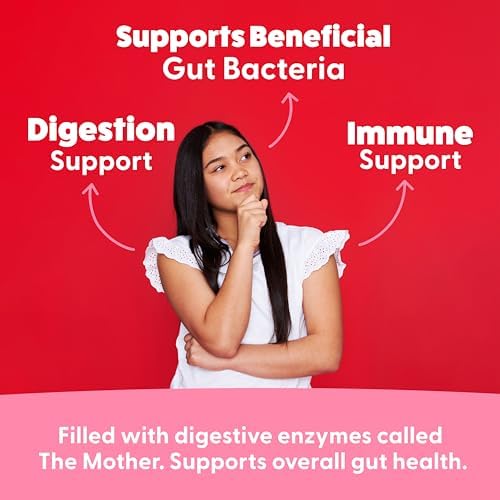 Gomitas de Vinagre de Sidra de Manzana Feel Great para Niños | Ricas en Enzimas Digestivas y Antioxidantes Naturales | Vegan | 60 Días de Suministro - imagen 6