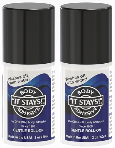 Medias de Compresión Mojo - Adhesivo Corporal Roll-On It Stays! para Medias, Disfraces y Ropa - Hecho en EE. UU. (Paquete de 2 de 2oz) - imagen 1