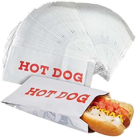Envolturas de Aluminio para Hot Dogs Stockroom Plus - Mangas Rojas y Plateadas de Limpieza Rápida - 3.7 x 9 in, Paquete de 200 - imagen 1