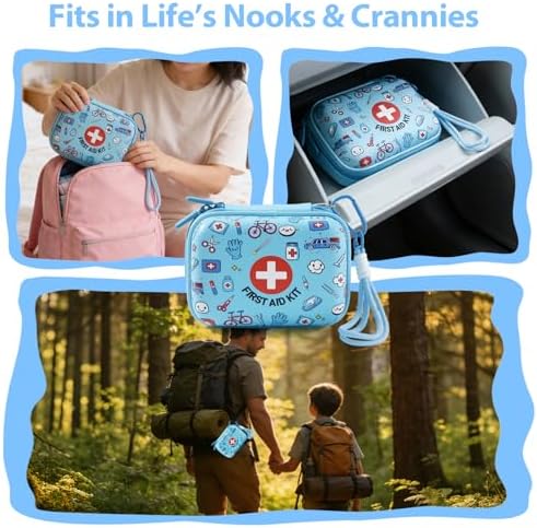 Kit de ros Auxilios Mini para Niños - 160 Piezas, Compacto y Resistente al Agua, Ideal para Viajes, Casa, Escuela, Auto, Camping y Senderismo - - imagen 7