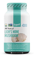 Cápsulas de Champiñón Melena de León Orgánico Fresh Nutrition - Fórmula Verificada de ADN - Rica en Alfa Glucano - Suplemento Vegano para el Cerebro - imagen 1