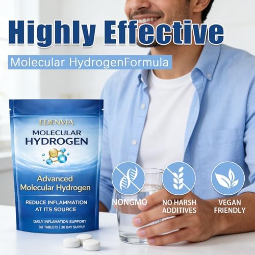Tabletas de Hidrógeno Molecular EDENVIA - Gestión de Salud Diaria, 30 Tabletas (Suministro para 30 Días) - imagen 2