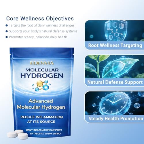 Tabletas de Hidrógeno Molecular EDENVIA - Gestión de Salud Diaria, 30 Tabletas (Suministro para 30 Días) - imagen 3